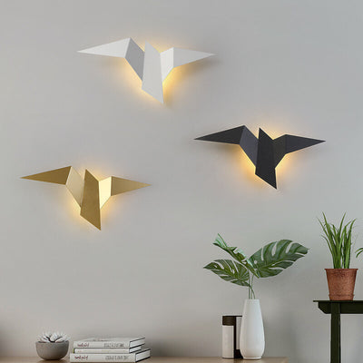 Modern Creative Flying Bird Metal 1-Light LED Wall Sconce Lamps