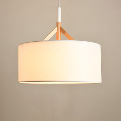 Modern Drum Fabric Shade 1-Light Pendant Light