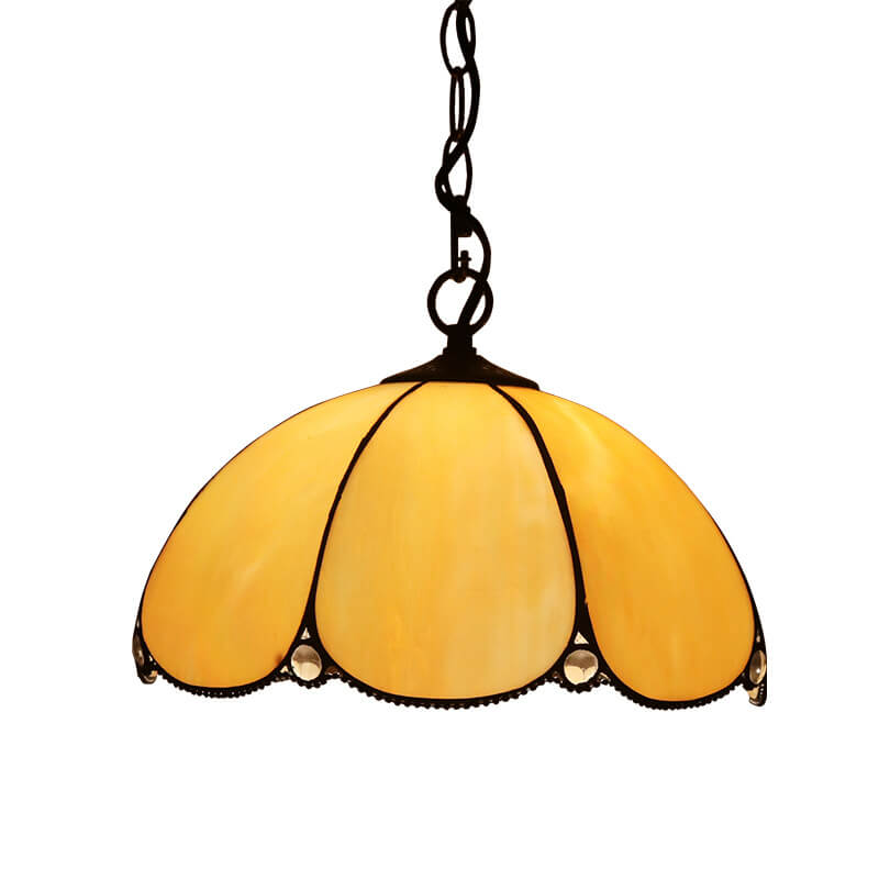 Tiffany Colorful Glass 1-Light Dome Pendant Light