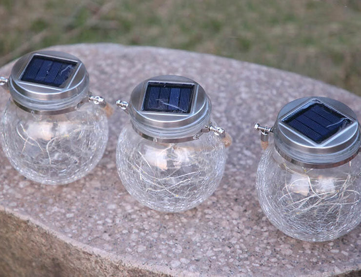 Gebrochenes Glasglas wasserdichtes Solar-Kupferdraht-LED-Garten-Landschaftslicht im Freien 