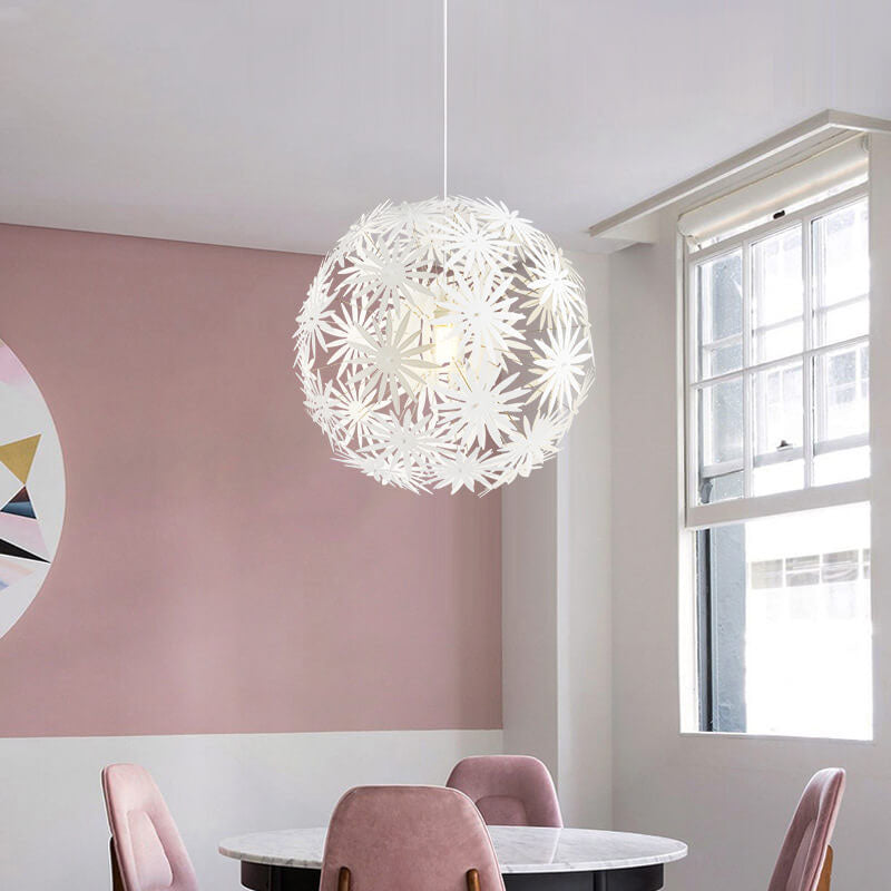 Suspension lumineuse moderne créative en métal sphérique à 1 lumière 