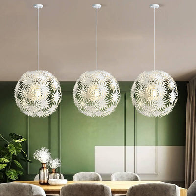 Suspension lumineuse moderne créative en métal sphérique à 1 lumière 