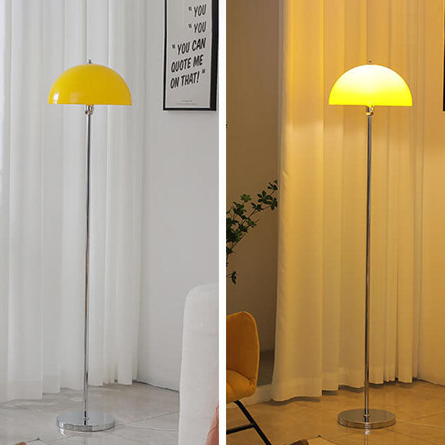 Nordic Vintage Acrylic Clear Dome 1-Light Standing Floor Lamp