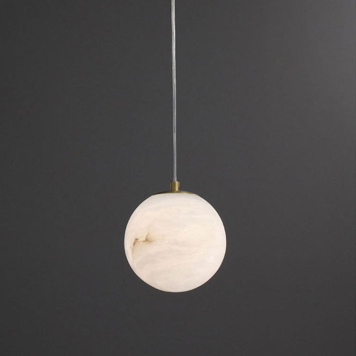Moderne Luxus geometrische Würfel Marmor Schatten Messing 1-Licht Pendelleuchte für Wohnzimmer 