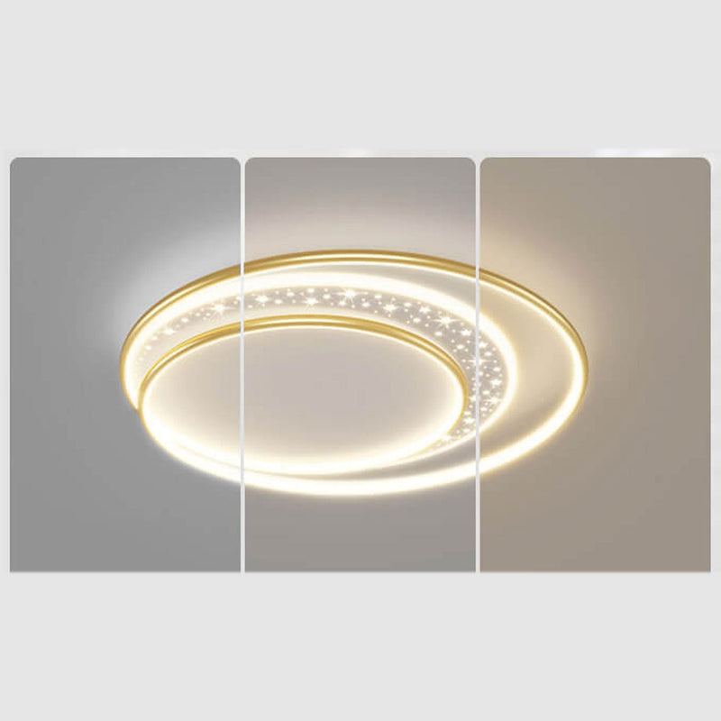 Nordic Creative Simple Circle Tangent Gypsophila Decoration Design LED Flush Mount Light