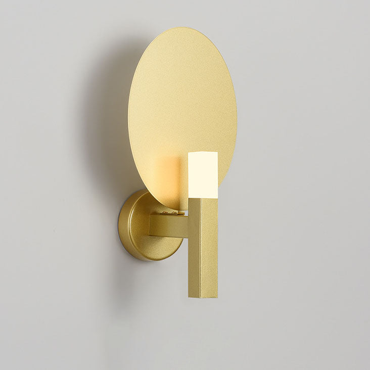 Light Luxury Minimalist Solid Color Oval Hardware Acrylic LED Wall Sconce Lamp