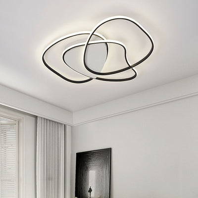 Nordic Minimalist Round Shaped Curved LED Flush Mount Ceiling Light