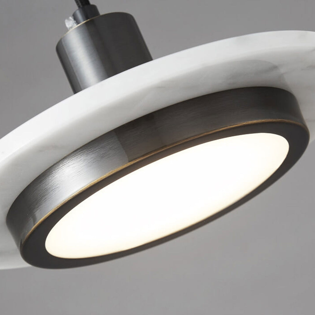 Lustre suspendu en cuivre et marbre Nordic Light Luxury à 1 lumière 