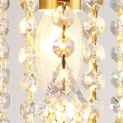 Nordic Light Luxury Crystal Zinklegierung 1-Licht Semi-Flush Mount Light