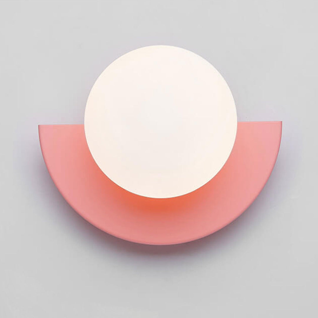 Moderne minimalistische Glas-Kugelförmige bunte Halbkreis-Design 1-Licht Wandleuchte 