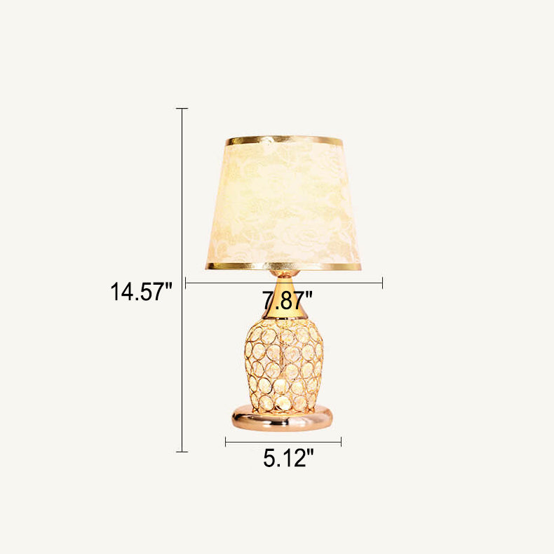 Lampe de table 1 lumière avec design créatif de motif en cristal européen 