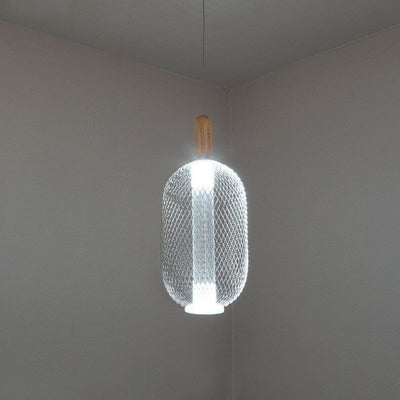 Modern Glass Mesh Shade LED Pendant Light