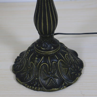 Lampe de Table à 1 Lumière en Verre Tiffany Baroque Gems Dome 