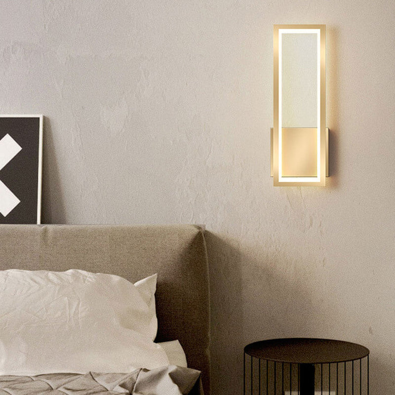مصباح حائط LED بتصميم حلقة مجوفة مستطيلة فاخرة مبتكرة 