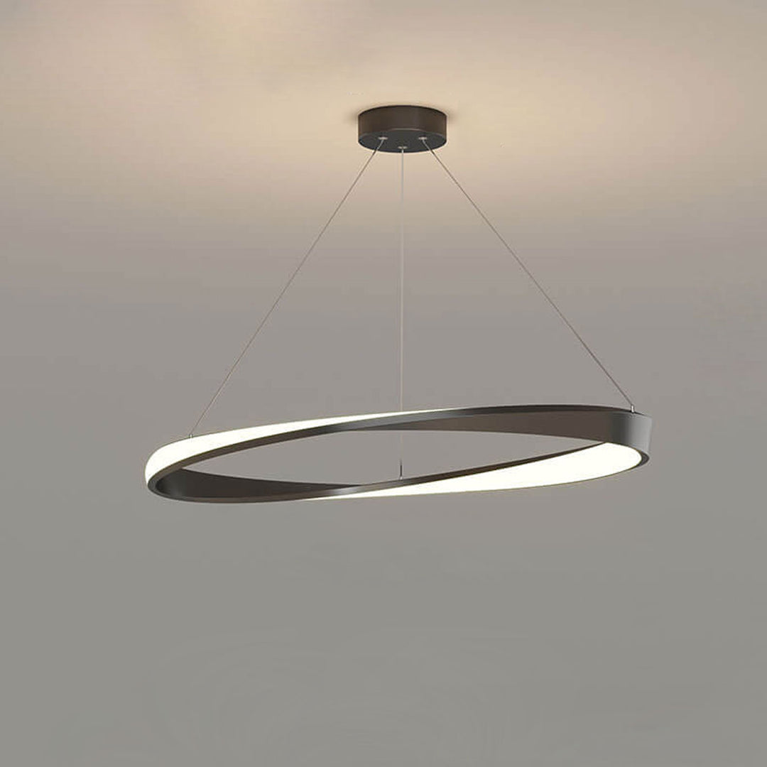 Lámpara colgante LED redonda de aluminio de lujo nórdico 