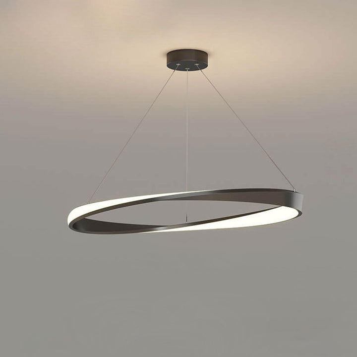 Lámpara colgante LED redonda de aluminio de lujo nórdico 