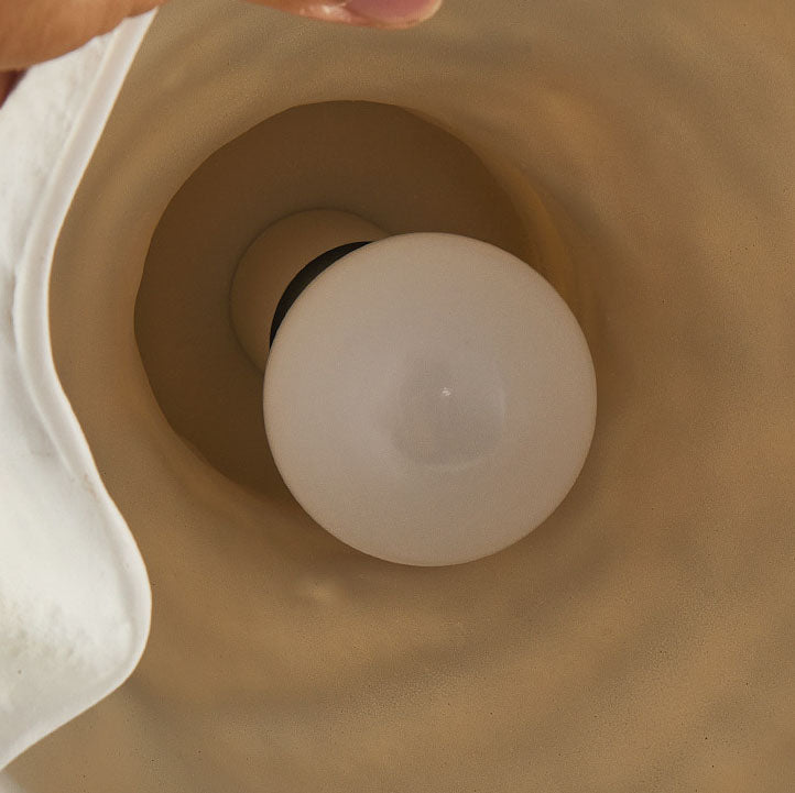 Lampe suspendue japonaise à 1 lumière Wabi-sabi blanc pur 