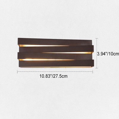 Nordic Minimalist Geometric Rectangular Layer LED Wall Sconce Lamp