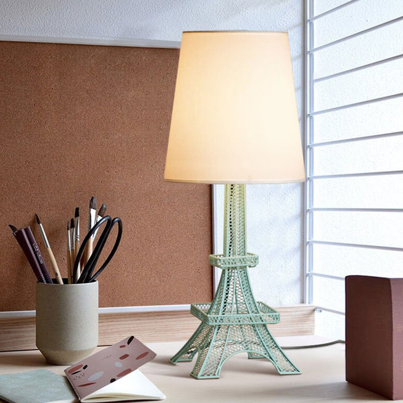 Modern Creative Eiffel Tower Fabric 1-Light Table Lamp