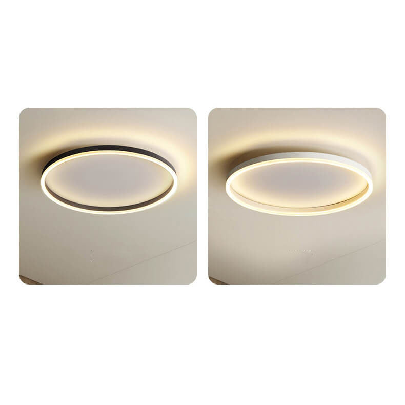 Nordic Minimalist Circle Ring Iron Acrylic LED Flush Mount Ceiling Light