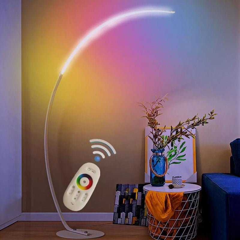 Minimalist Curved Line LED Aluminum Standing Floor Lamp