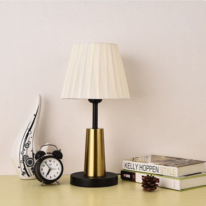 Lampe de table 1 lumière en tissu de fer minimaliste nordique 