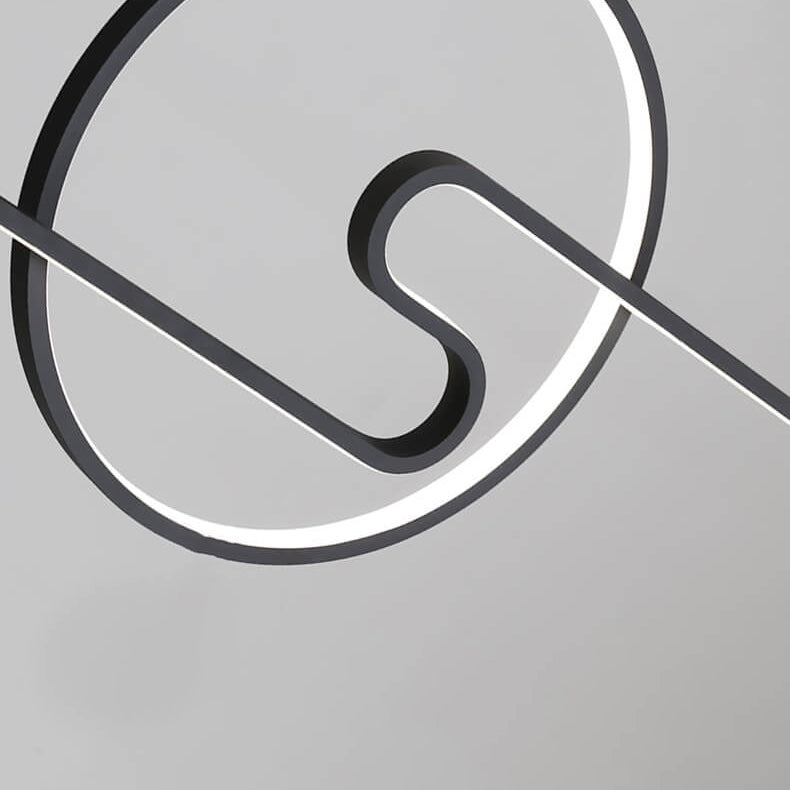 Nordische minimalistische Linien runde Insel Licht LED Kronleuchter 