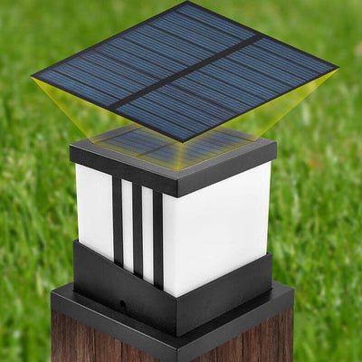 Solar Square Post Cap Light LED Outdoor Waterproof Post Light