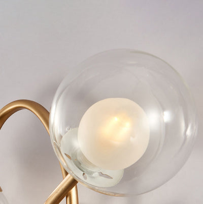 Nordic Minimalist Branch Leaf Glass Ball 2-Light Wall Sconce Lamp