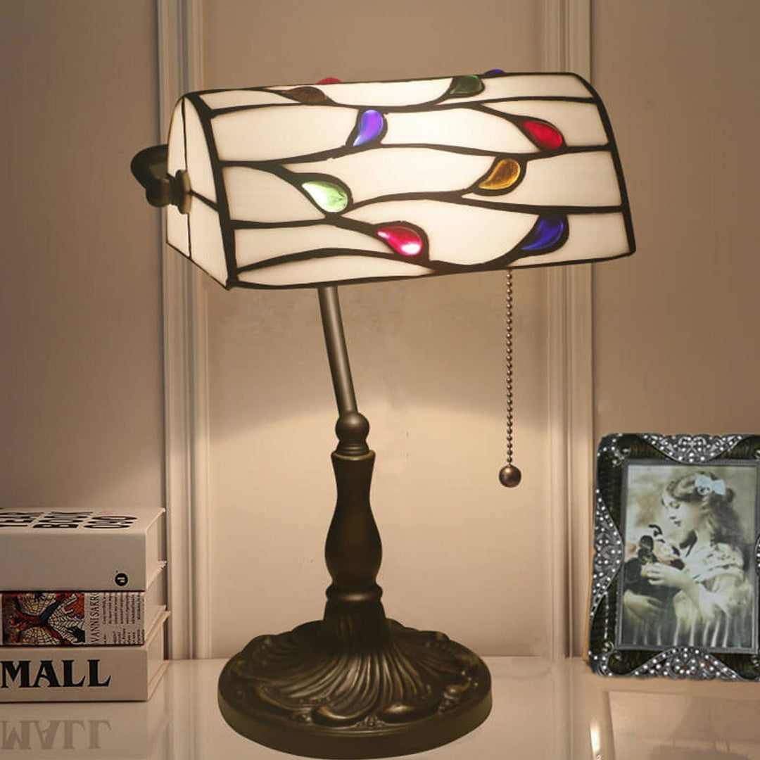 Vintage Tiffany Lucite Perlen Design 1-Licht Tischlampe 