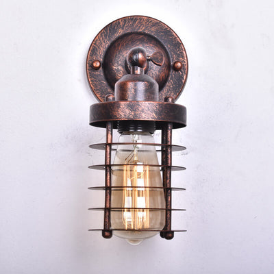 Northern Retro Industrial Wrought Iron 1-Light Wall Sconce Lamp