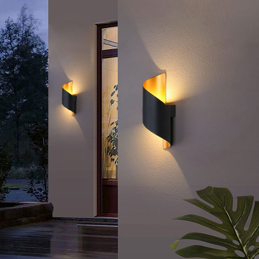 Lámpara de Aplique de Pared Impermeable de Columna de Aluminio Moderno para Exteriores con LED 