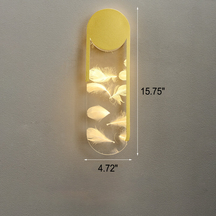 Leichte Luxus Feder Effekt Acryl geometrische LED Wandleuchte Lampe 