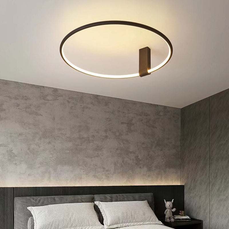 Modern Minimalist Round Aluminum LED Flush Mount Ceiling Light