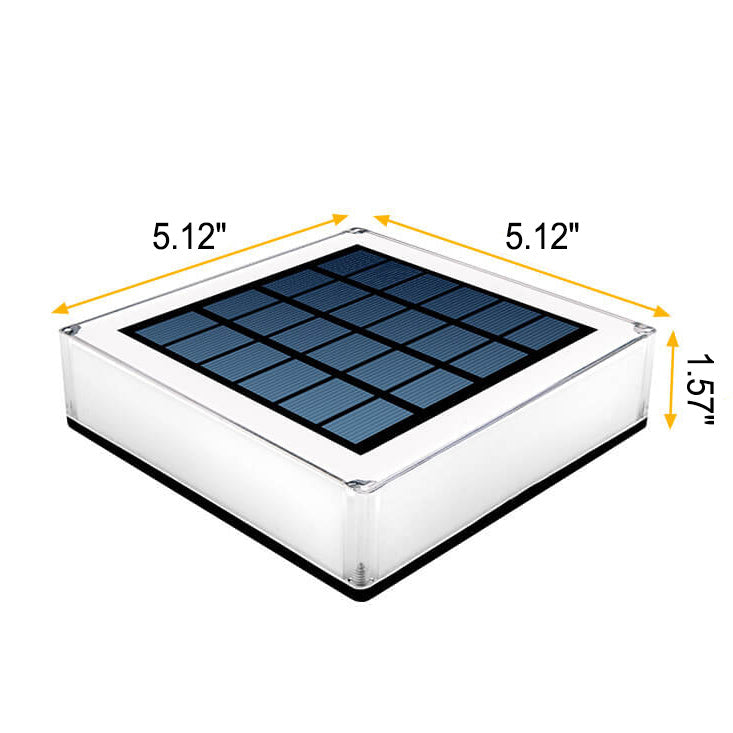 Moderne Solar Flache Quadratische Zaunpfosten Wasserdichte Landschaftsleuchte 