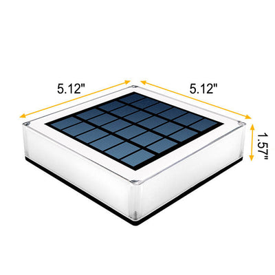 Modern Solar Flat Square Fence Post Waterproof Landscape Light