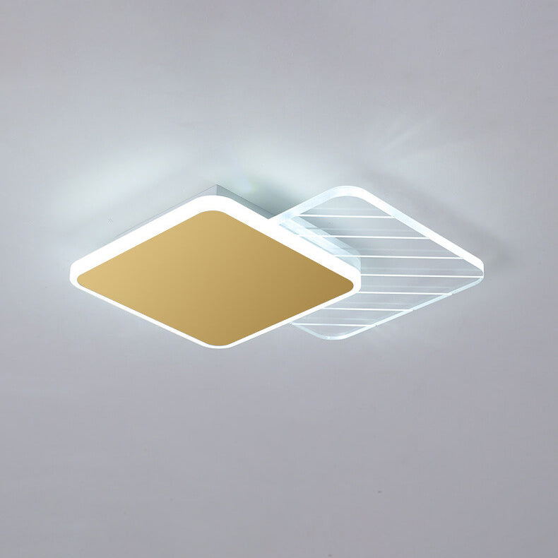 Conception géométrique simple et créative de superposition de lumière LED encastrée 