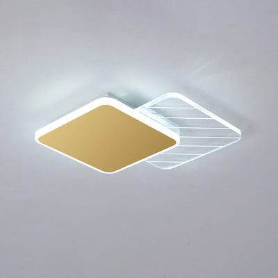 تصميم بسيط هندسي متداخل مبتكر لمصباح LED مثبت على السقف 