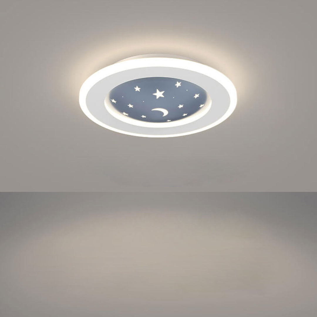 Nordic Minimalist Starry Sky Square Runde Schmiedeeisen Aluminium LED Unterputz Deckenleuchte 
