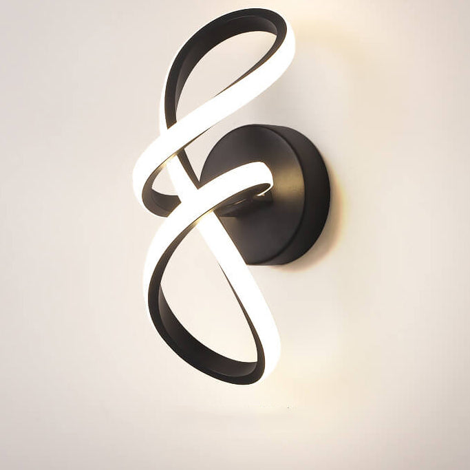 Lampe murale LED en aluminium de forme simple et torsadée nordique 