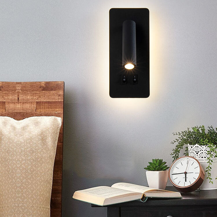 Nordischer minimalistischer quadratischer Strahler Drehbare LED-Lesewandleuchte