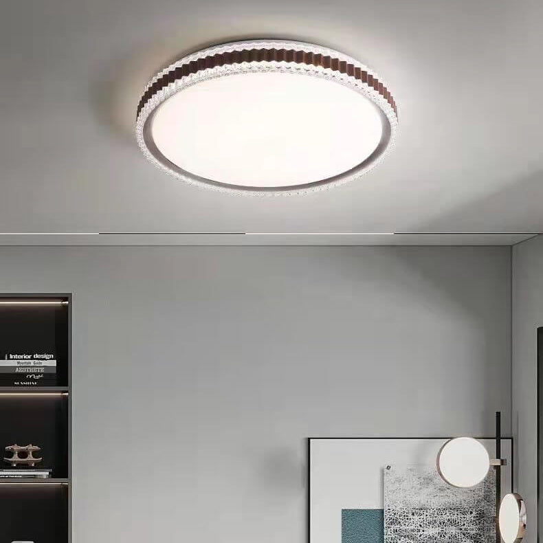 Nordic Light Luxury Round Simple LED Flush Mount Light