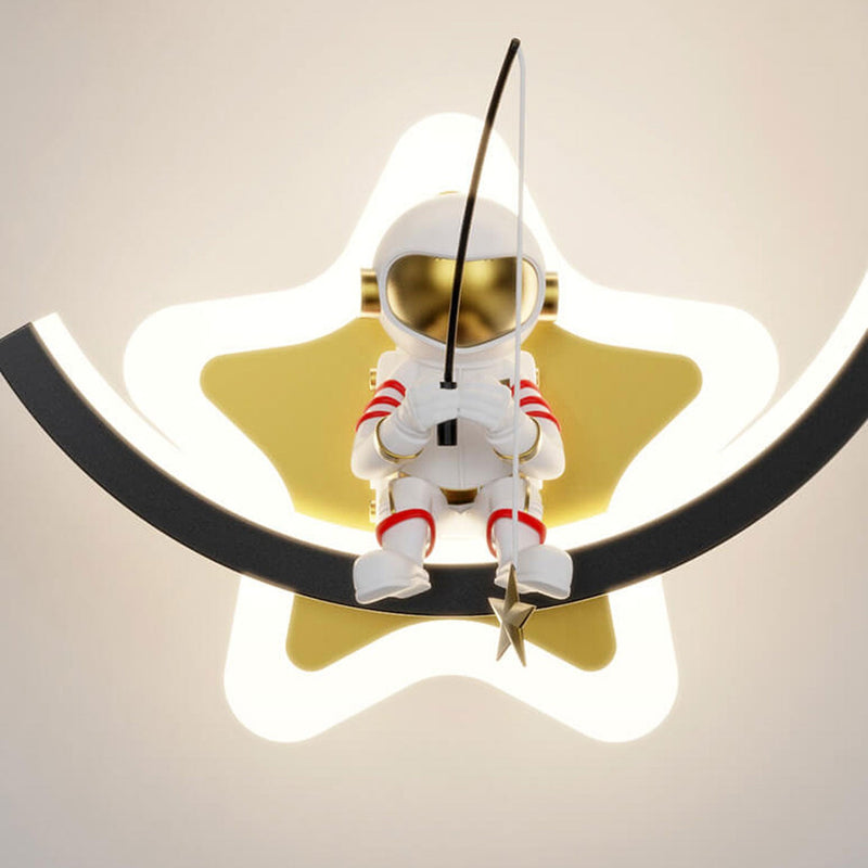 Moderne kreative Astronauten-Pentagramm-Kinder-LED-Wandleuchte