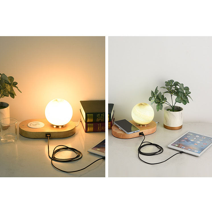 Modern Creative Moon Connectable USB 1-Light Table Lamp