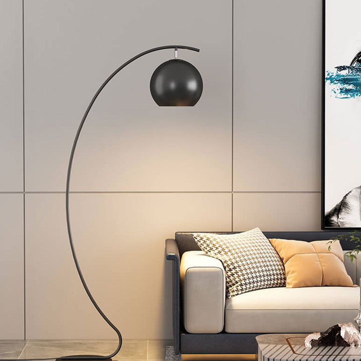 Nordic Minimalist Curved Line Dome 1-Light Standing Floor Lamp