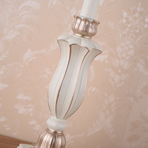 Lampe de table à 1 lumière en résine à pampilles en tissu de luxe européen 