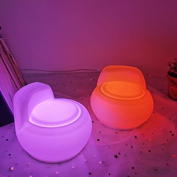 Lámpara de Mesa LED de Noche con Forma de Sofá de Silicona Creativa 