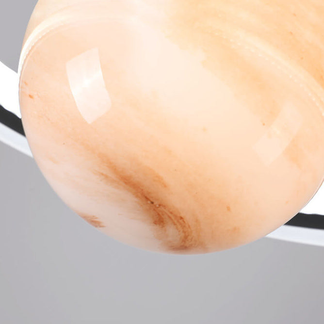 Moderne Kreativraum Planet Kreis Kinder LED Kronleuchter 