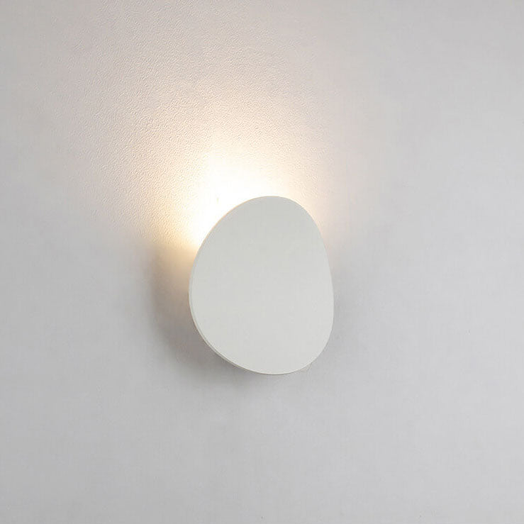 Minimalistische runde 1-Licht-LED-Wandleuchte für den Innen- und Außenbereich 