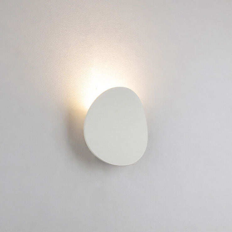 Applique murale minimaliste ronde à 1 lumière LED pour intérieur et extérieur 